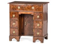 A Georgian Burlwood Diminutive Kneehole Desk
