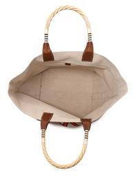 An Hermes Steeple Toile Tote Bag, 22" x 12" x 12".