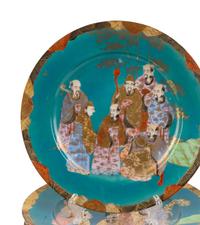Five Satsuma Porcelain Plates