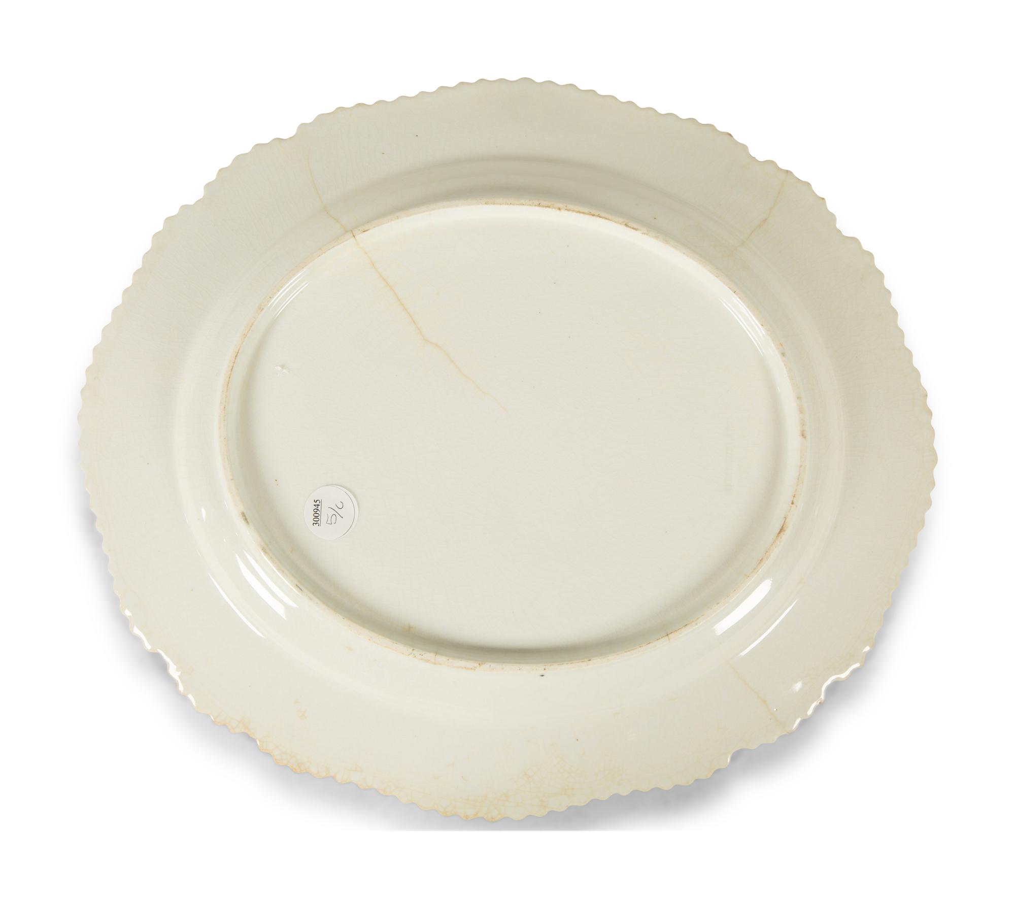 A Group of Five Chamberlain Worcester Platters and a Mazzerin Insert — EARLY 19TH CENTURY