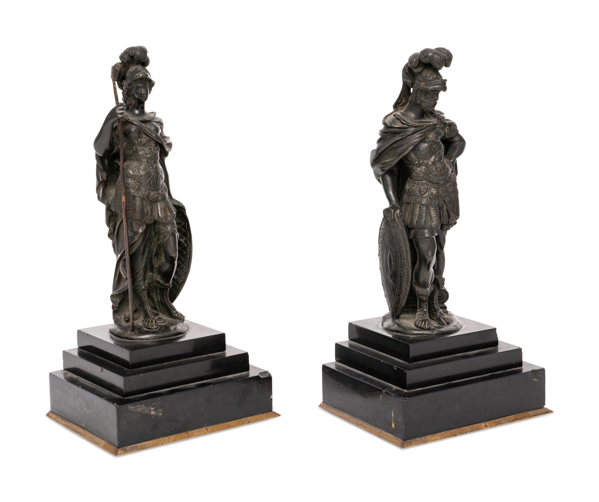 A Pair of Continental Bronze Figures