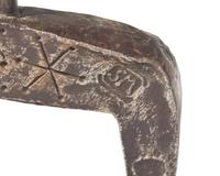 A Wrought Iron Flax Comb, Probably French, Dated "1844"