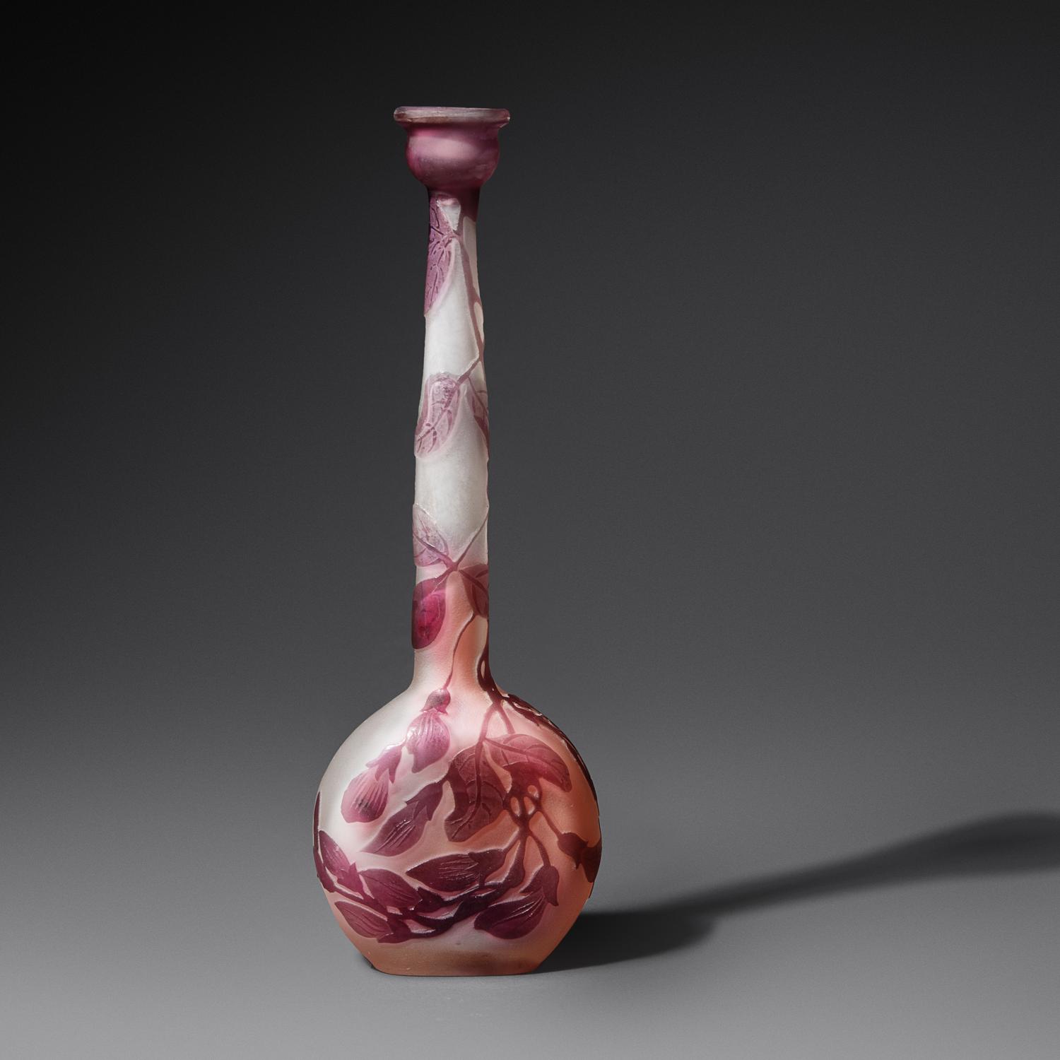 Narrow-neck cameo bud vase