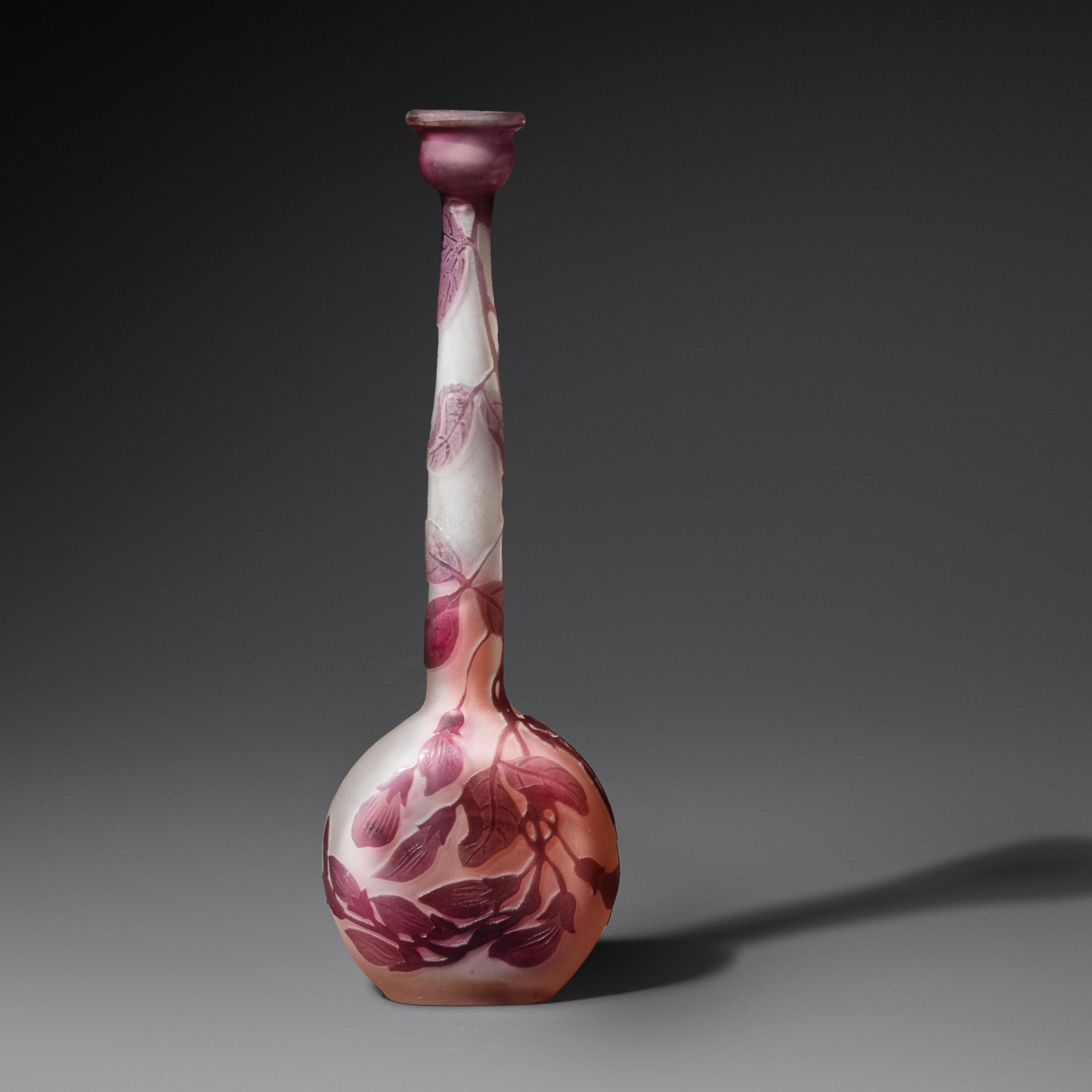 Narrow-neck cameo bud vase