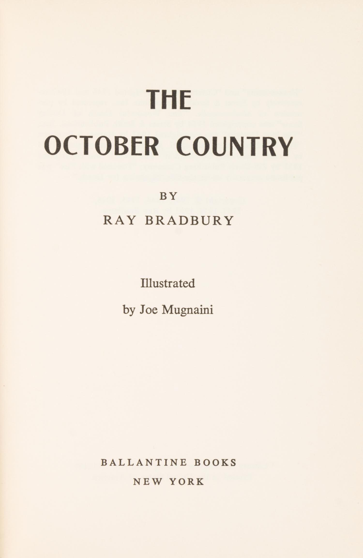 BRADBURY, RAY (1920-2012). A group of 4 works, comprising:
