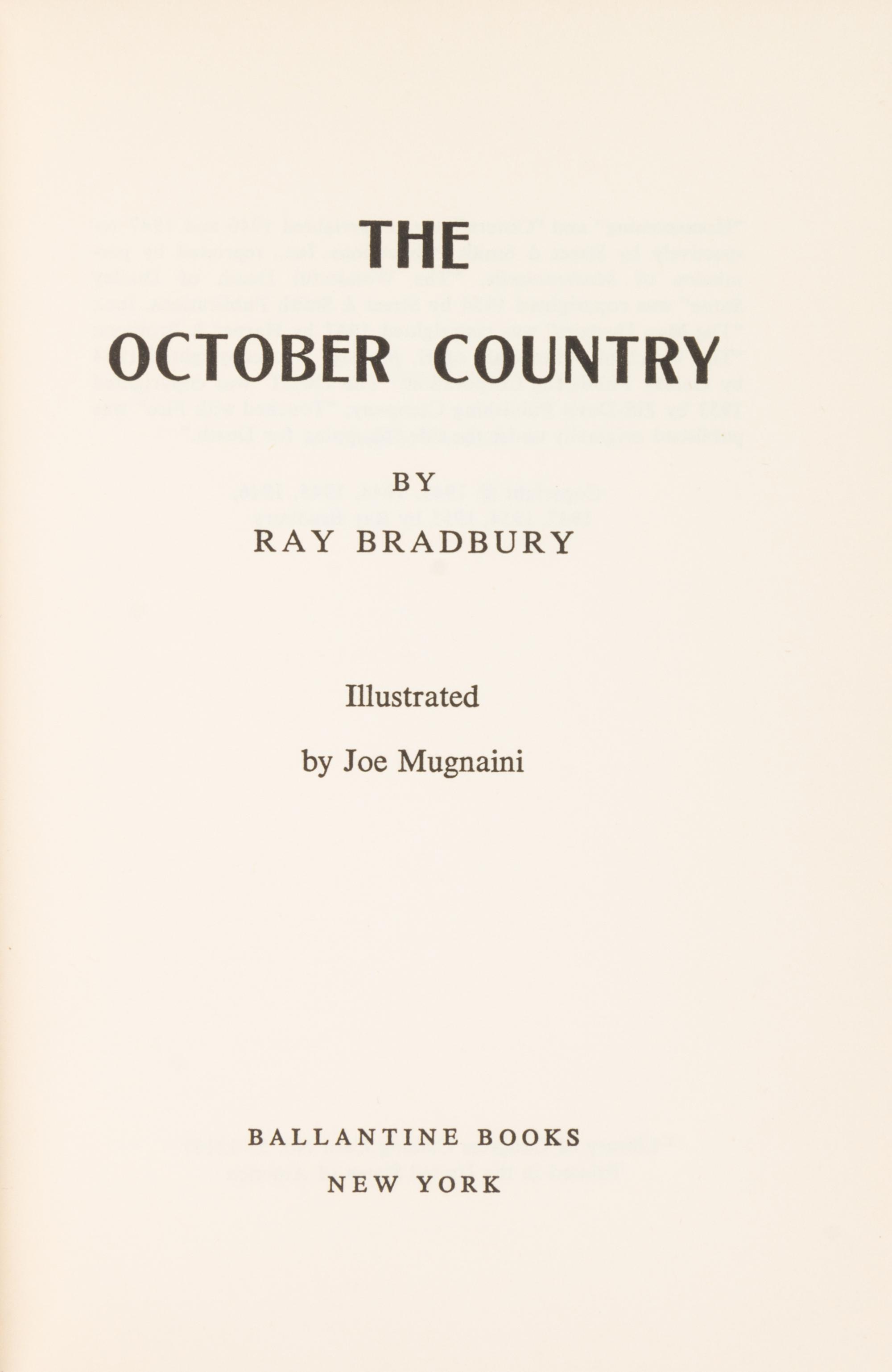 BRADBURY, RAY (1920-2012). A group of 4 works, comprising: