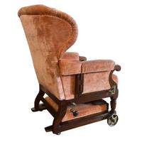 An Adjustable Chair on Casters 28" W x 31" D x 46" H — England, Late 19th Century