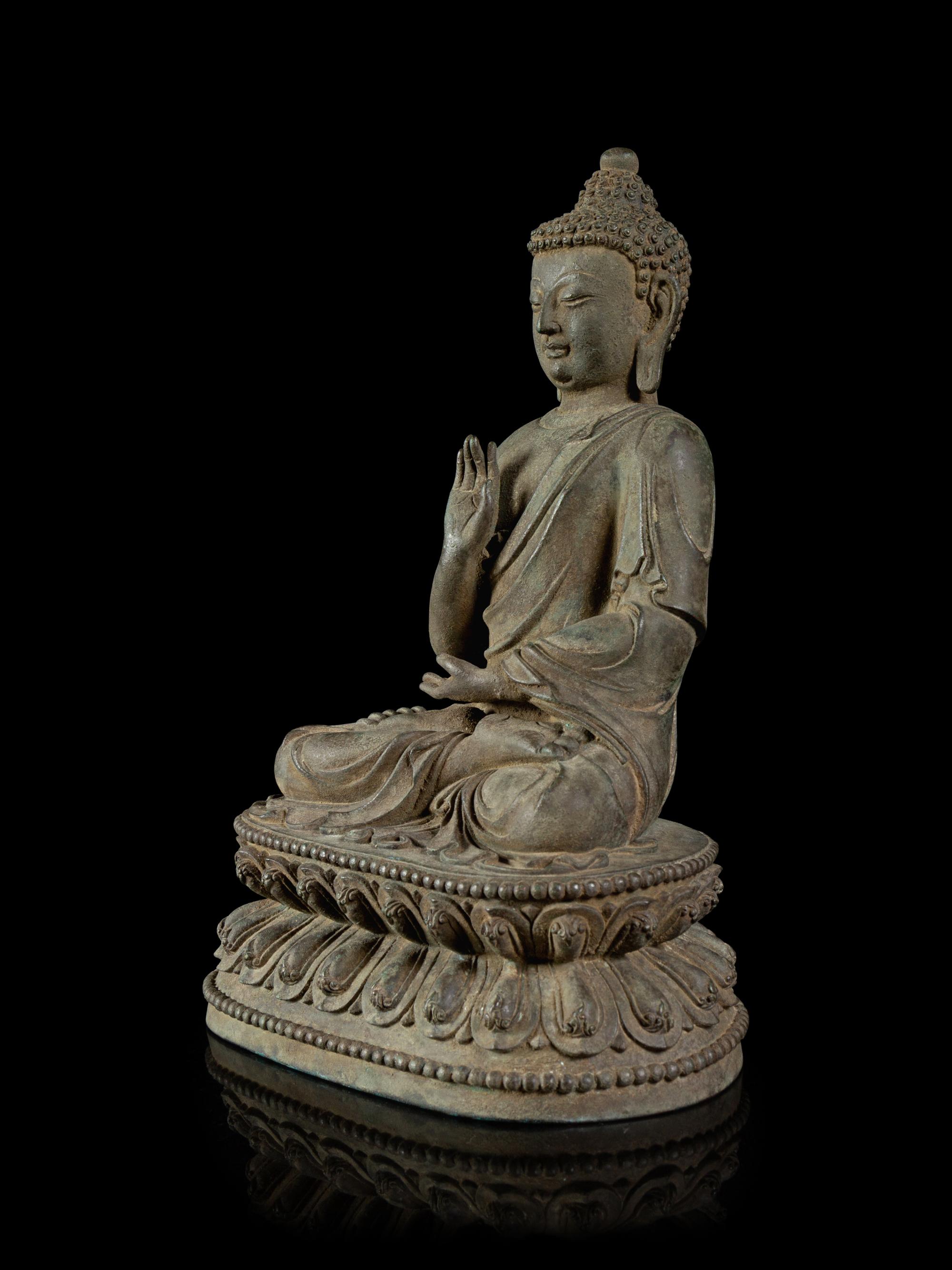 A Bronze Figure of Seated Buddha