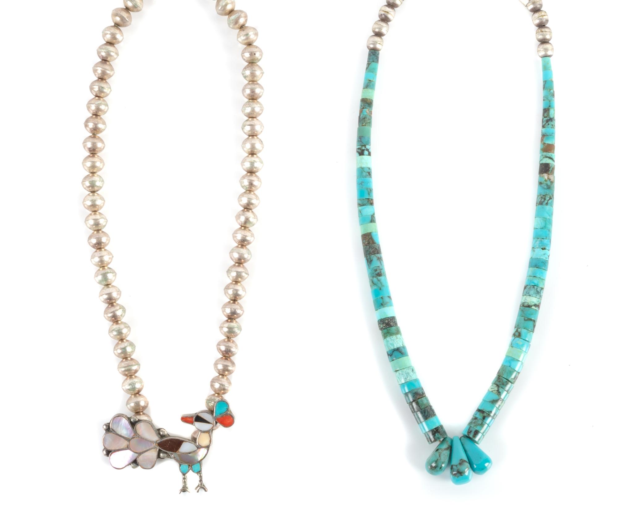 Two Southwestern Necklaces Length of largest 15 inches