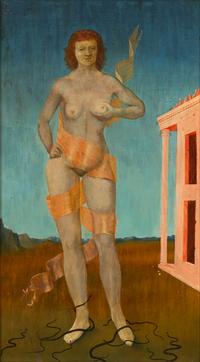 John Wilde, (American, 1919-2006), Woman and Snakes, 1948