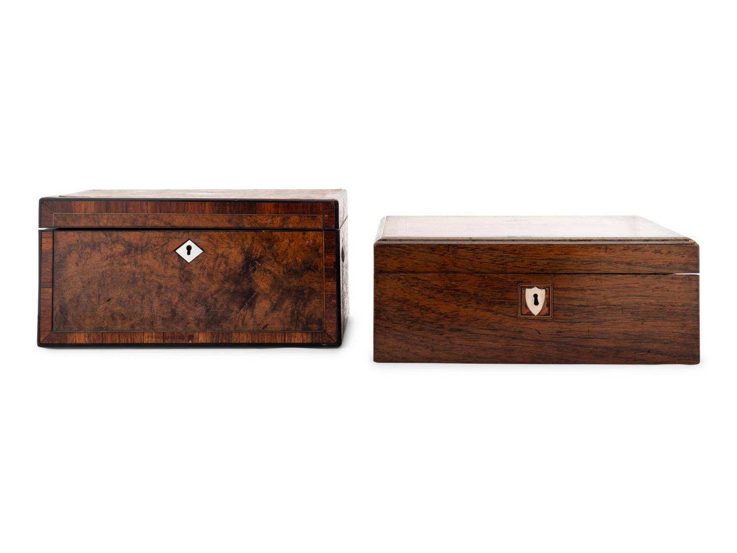 Two English Wooden Boxes