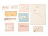 [AUTOGRAPHS]. A collection of autographs of military figures, authors, and other personalities.