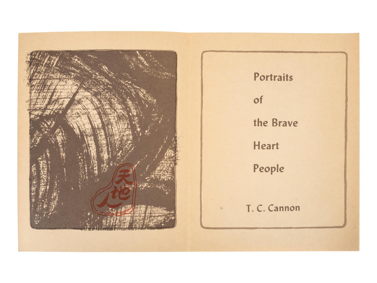 T.C. CANNON (Caddo/Kiowa, 1946-1978). Portraits of the Brave Heart People. New York: Aberbach Fine Art, 1979.