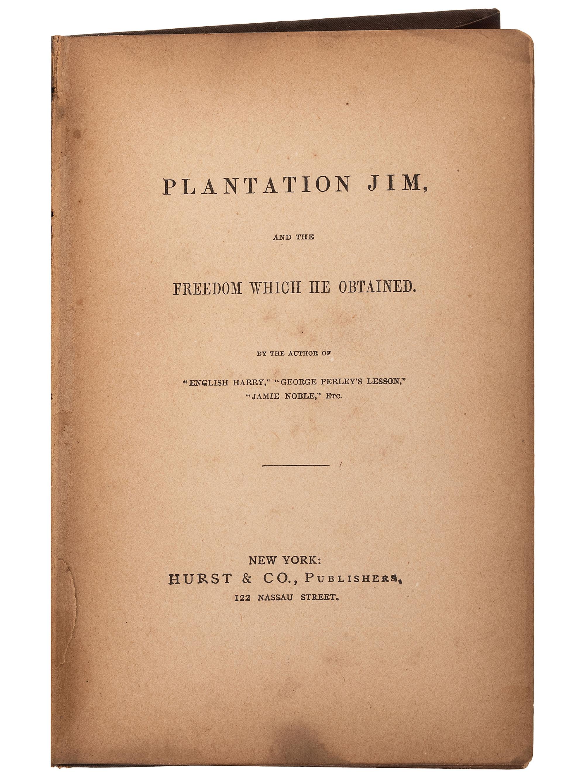 [LITERATURE]. A group of pre-Civil War and Reconstruction Era books with African American protagonists, comprising: