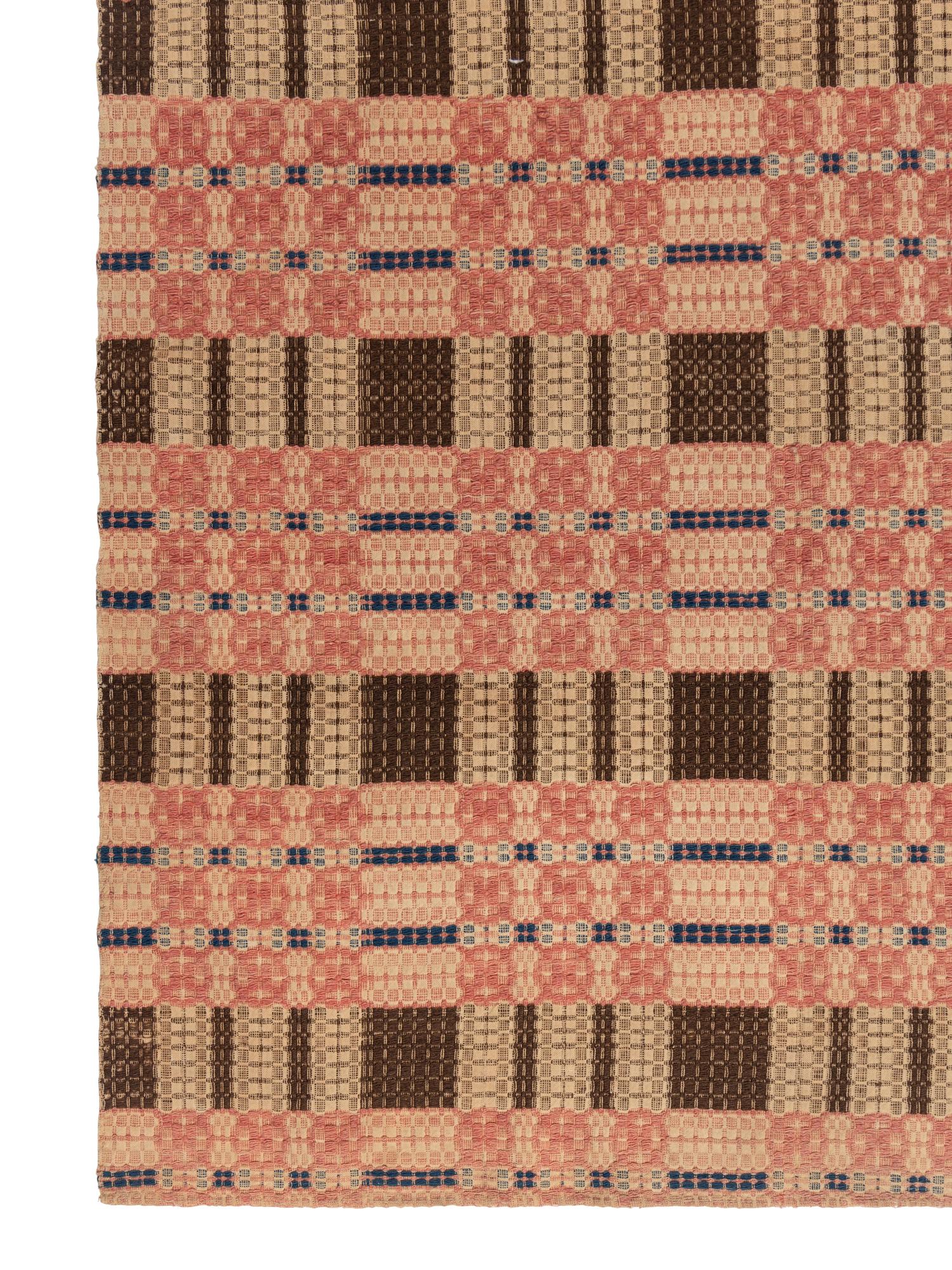 Two Cotton and Wool Jacquard Coverlets