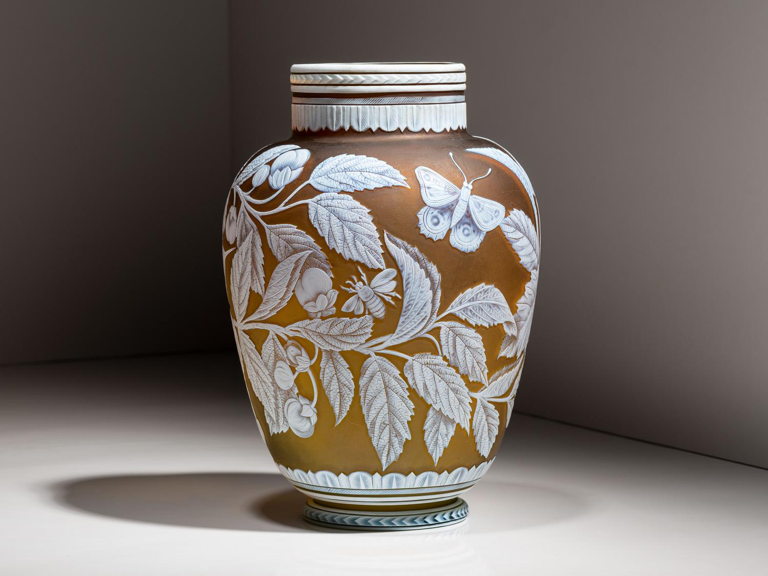 A Thomas Webb and Sons Cameo Glass Vase