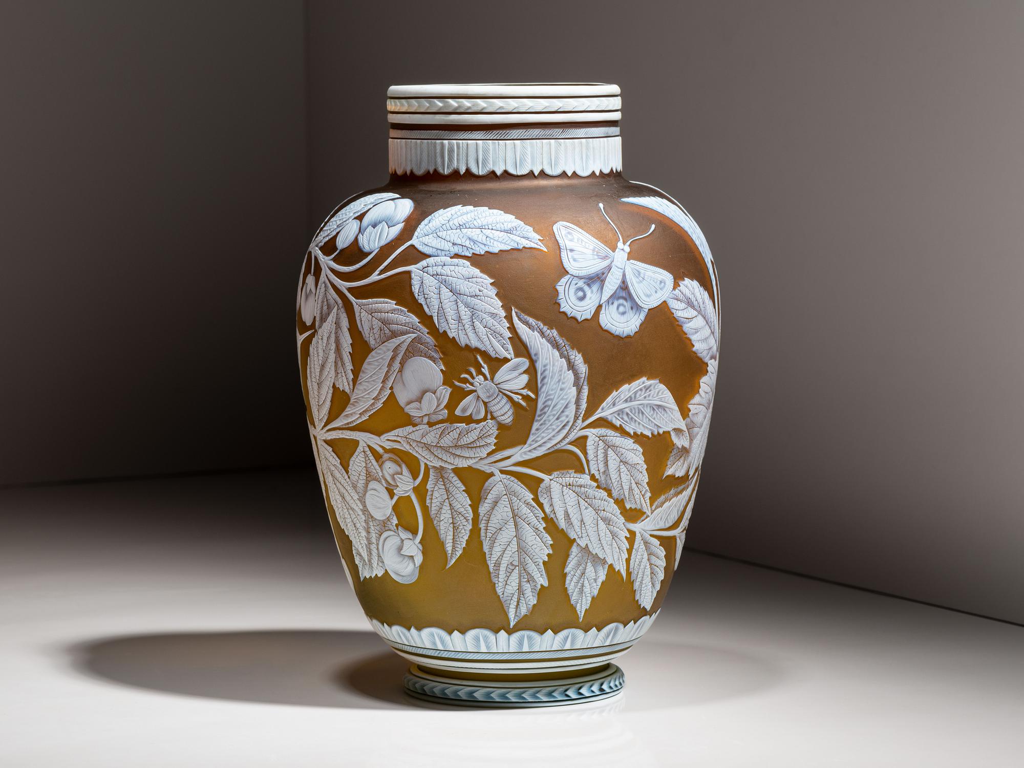 A Thomas Webb and Sons Cameo Glass Vase