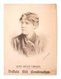 [WILD WEST SHOWS] -- [POSTER]. Miss Nellie Lingard, with the Buffalo Bill Combination . Cleveland, OH: W.J. Morgan & Co., ca 1870s-1880s.