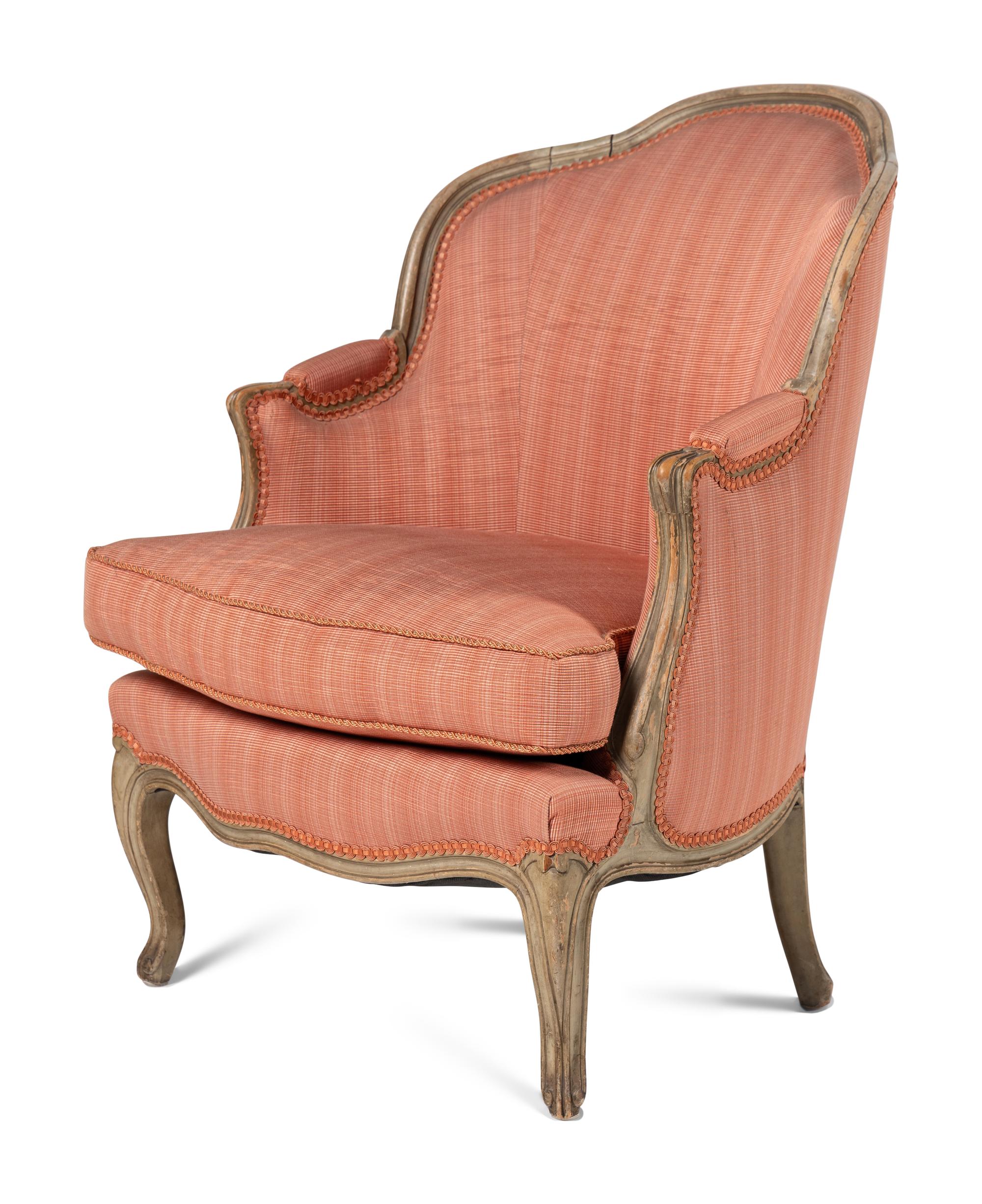 A Pair of Louis XV Style Beechwood Bergères