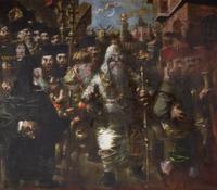 Jack Levine (American, 1915-2010) — The Patriarch of Moscow on a Visit to Jerusalem, 1975