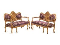 A Pair of Louis XV Style Giltwood Settees