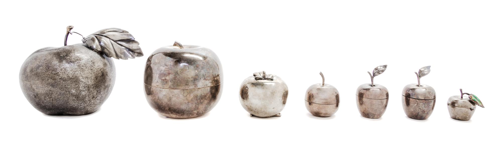 A Group of Silver and Silver-Plate Table Articles Height of tallest 3 1/2 inches. — 20TH CENTURY