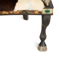 A Pair of Anthony Redmile Longhorn Chairs with Cow Hide Upholstery