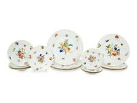 A Herend Fruits and Flowers Porcelain Dinner Service