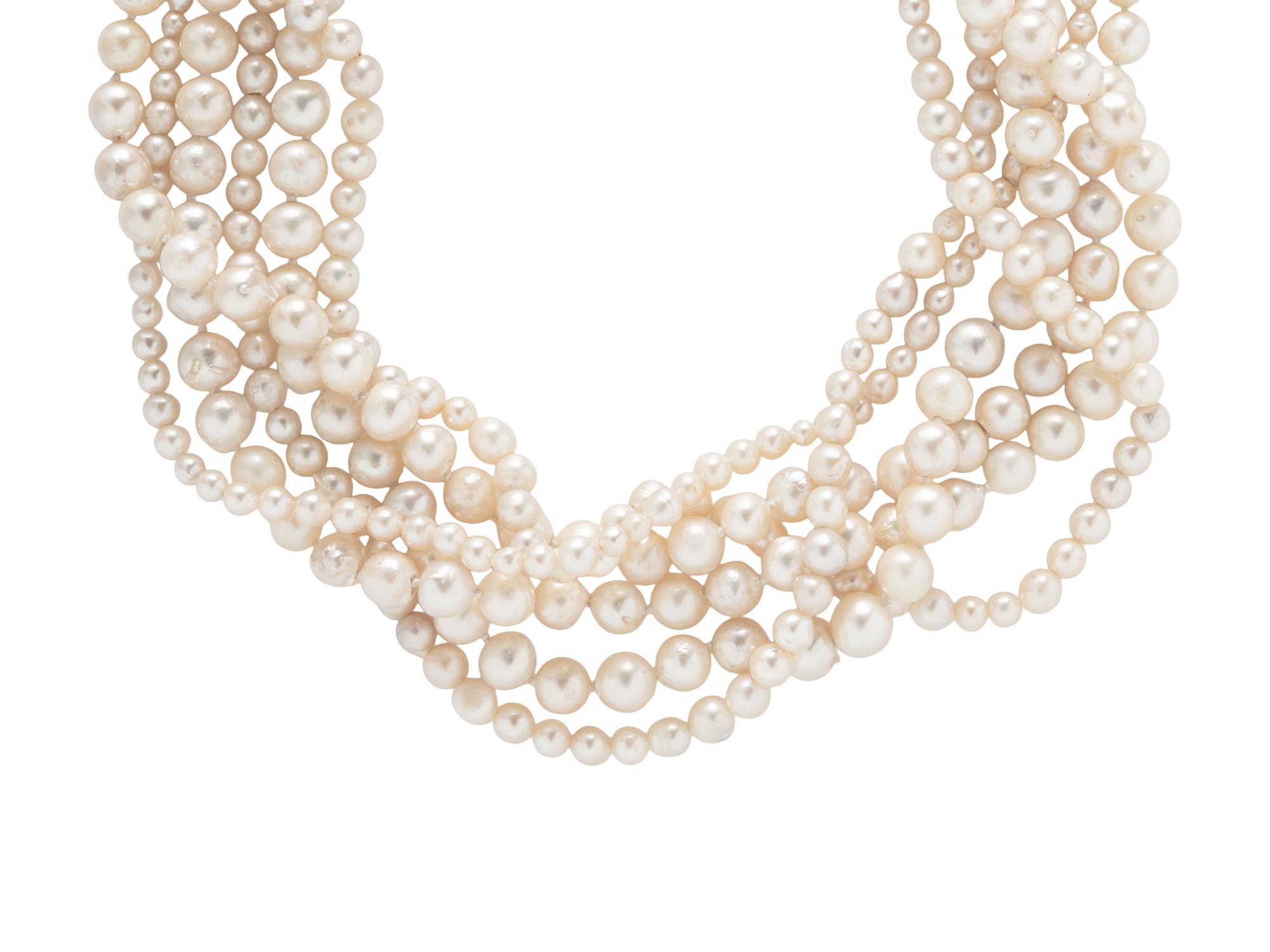 MULTI STRAND CULTURED PEARL NECKLACE