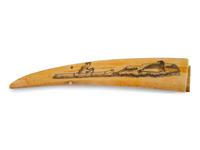 Alaska Native Scrimshawed Cribbage Board