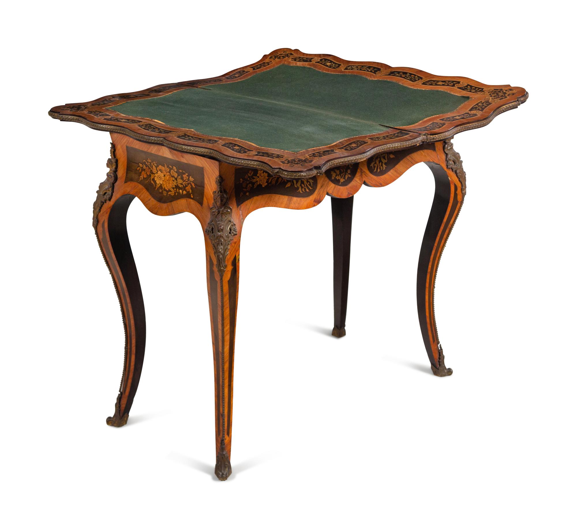An Italian Marquetry Flip-Top Table
