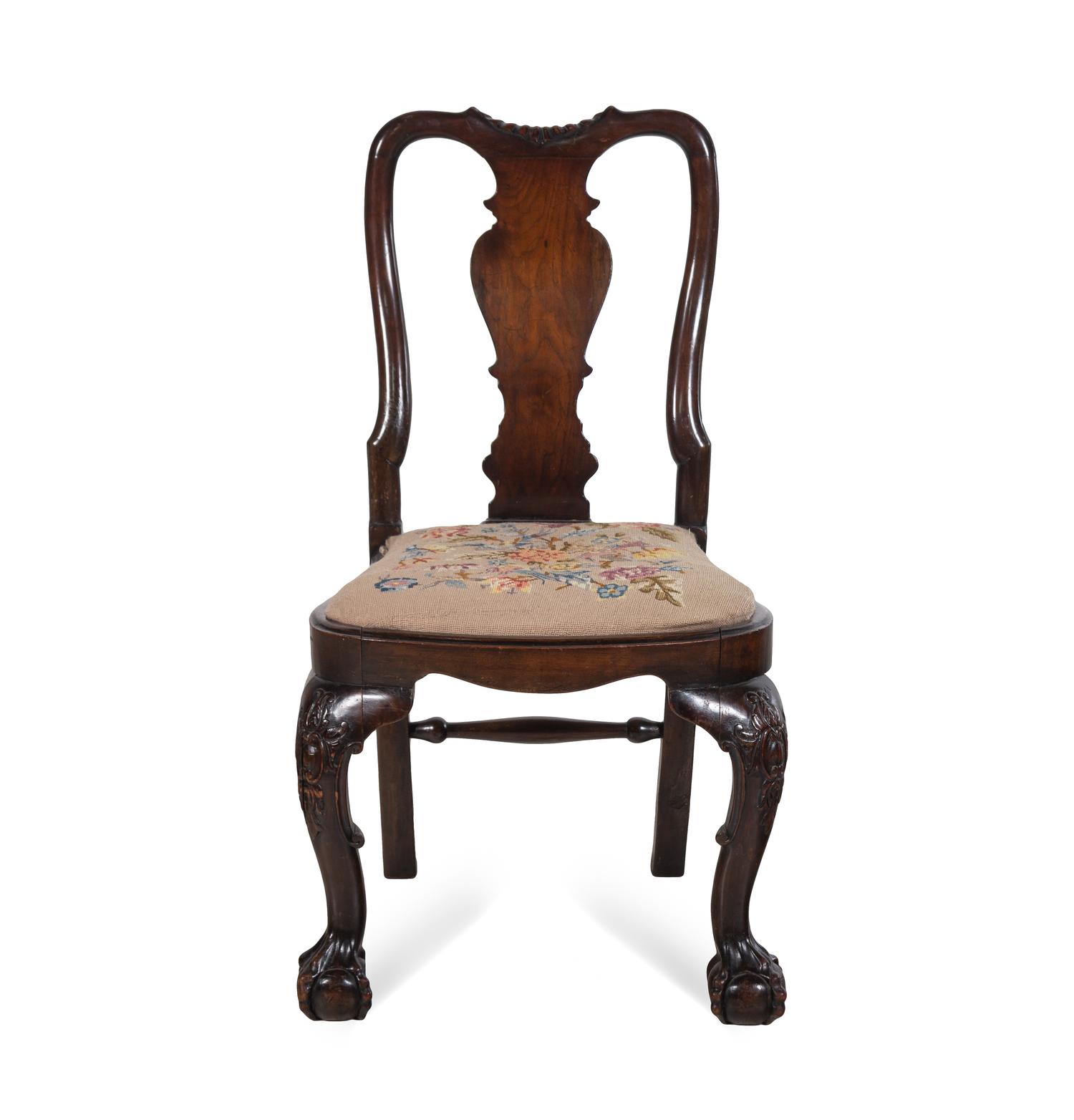 A George II Carved Walnut Side Chair