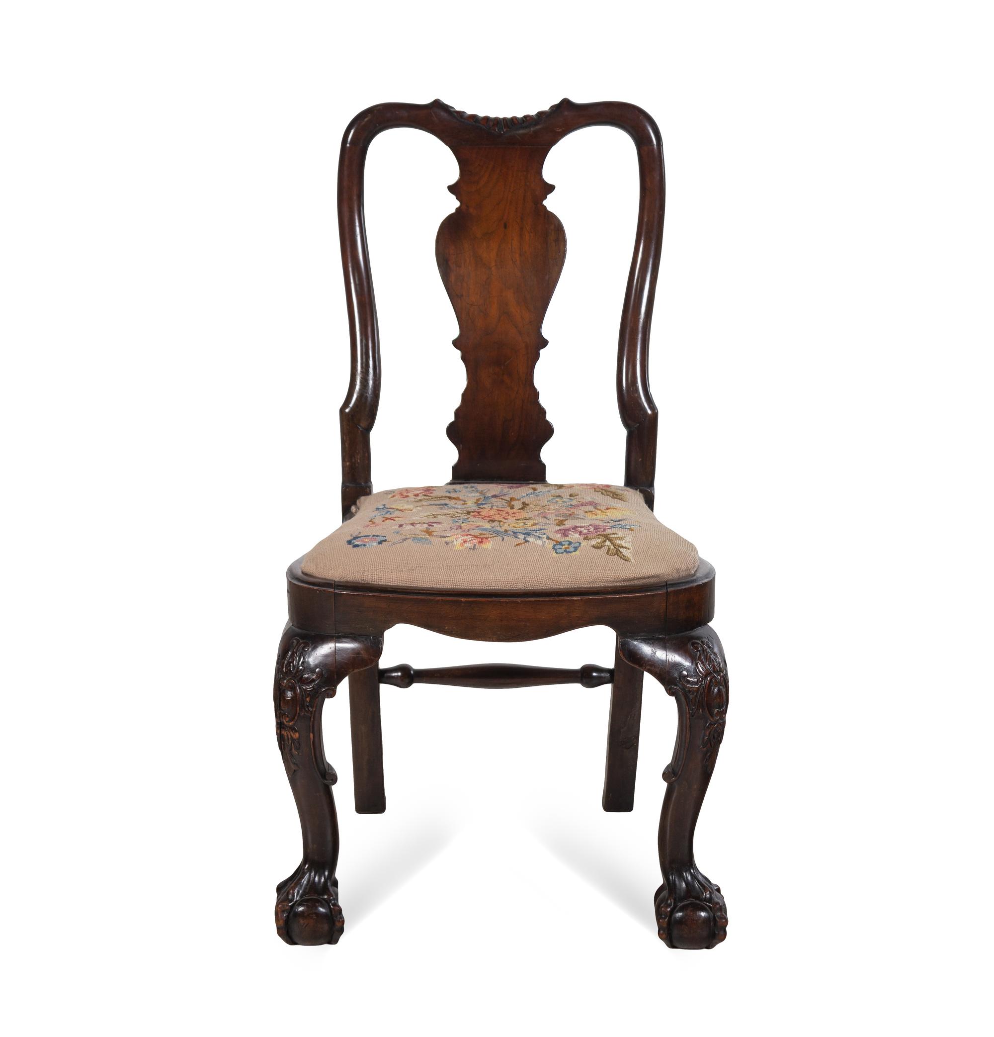 A George II Carved Walnut Side Chair