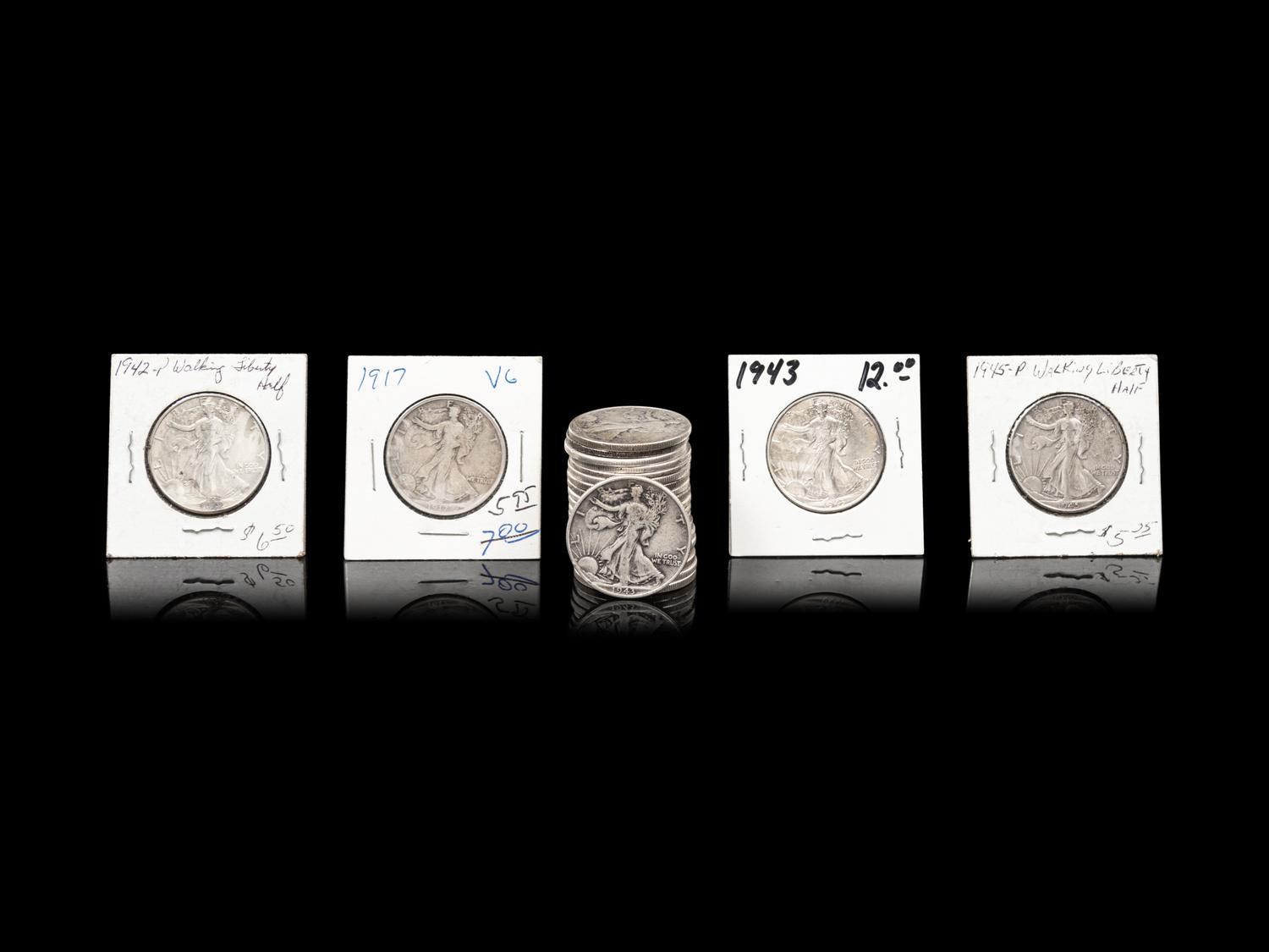 Twenty-Four Walking Liberty 50c Coins