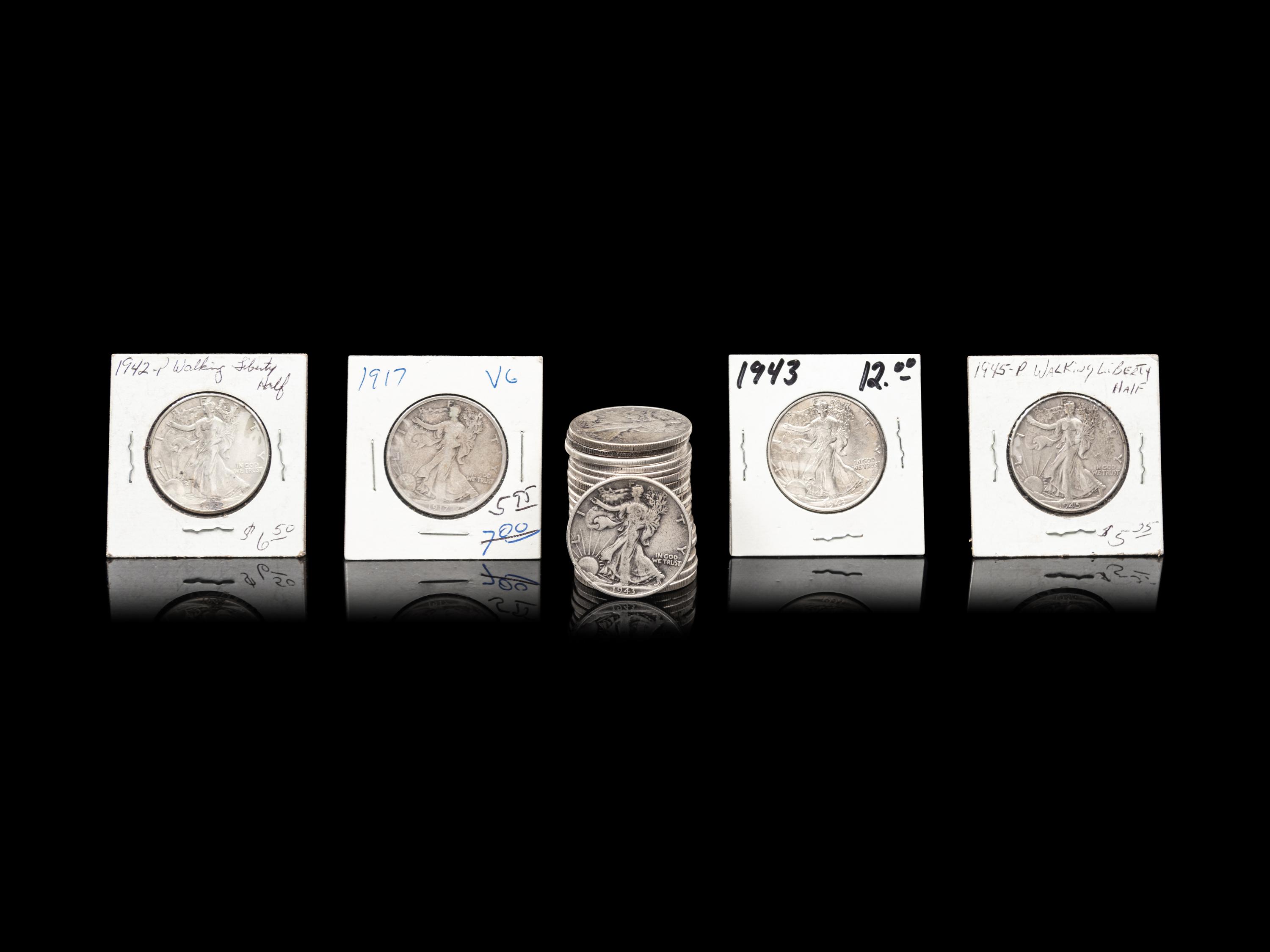 Twenty-Four Walking Liberty 50c Coins