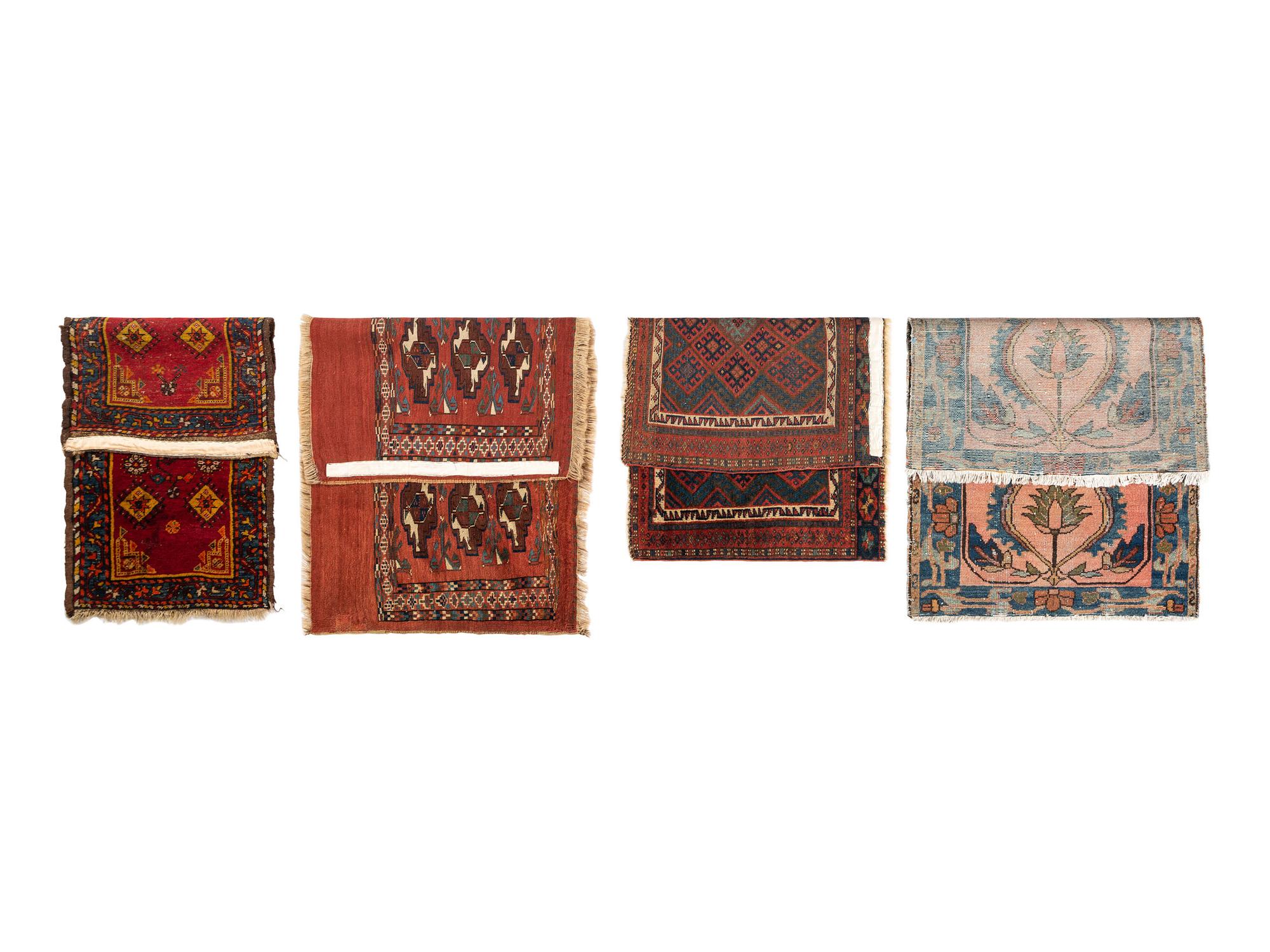 Four Persian Wool Area Rugs