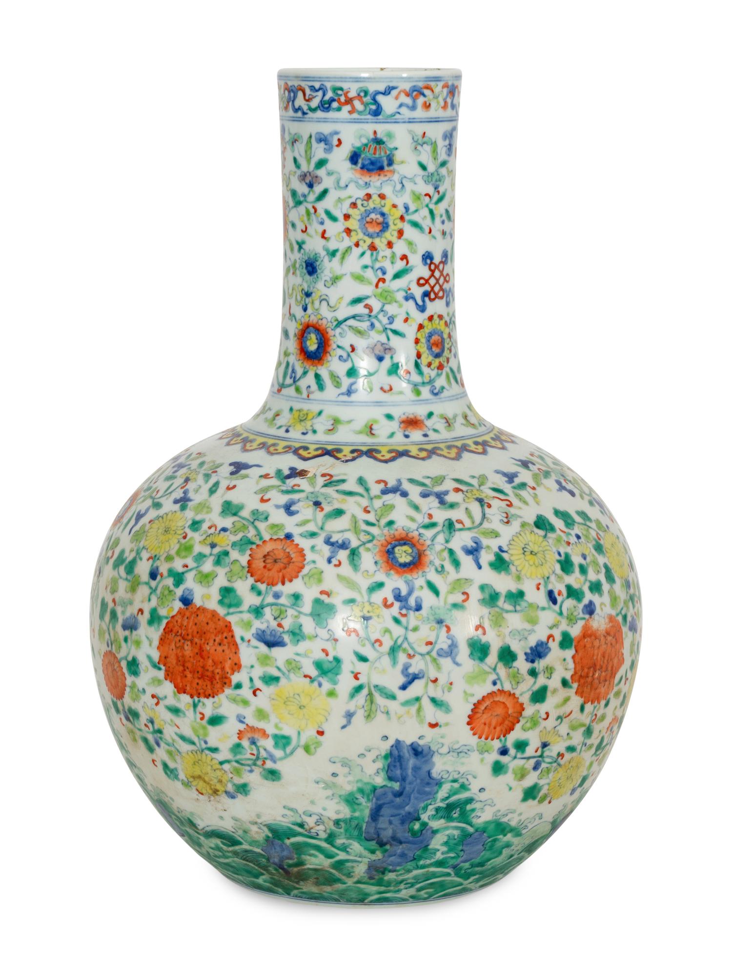 A Large Chinese Doucai Porcelain Vase
