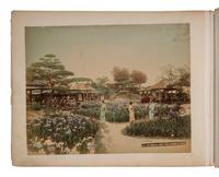 [EARLY PHOTOGRAPHY]. Album containing 50 hand-colored photographs of Japan.