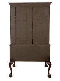 A Queen Anne Style Mahogany and Satinwood High Chest