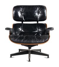 A Charles and Ray Eames Lounge Chair and Ottoman, Model 670 & 671