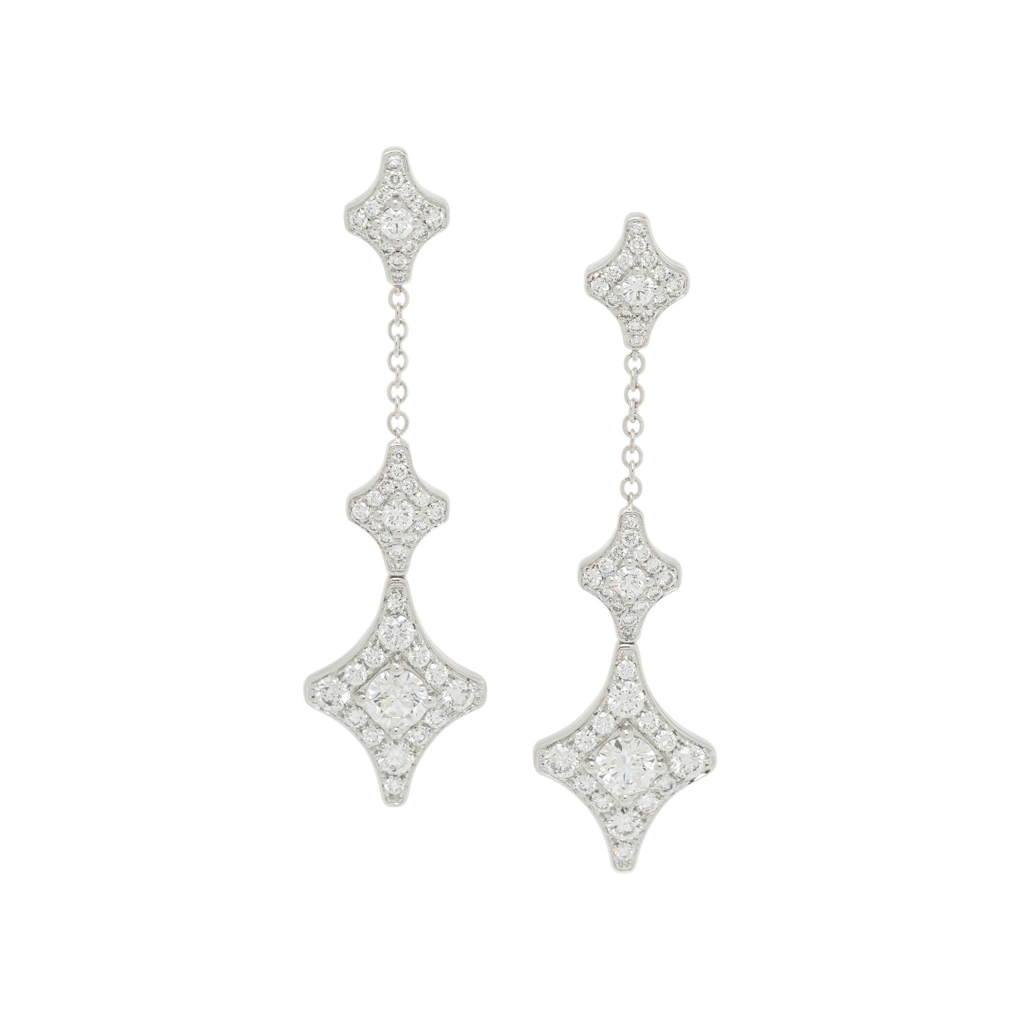 CHIMENTO, DIAMOND AND WHITE GOLD PENDANT EARRINGS