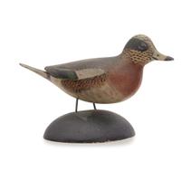 Carved and painted miniature widgeon A. Elmer Crowell (1862-1952), East Harwich, MA