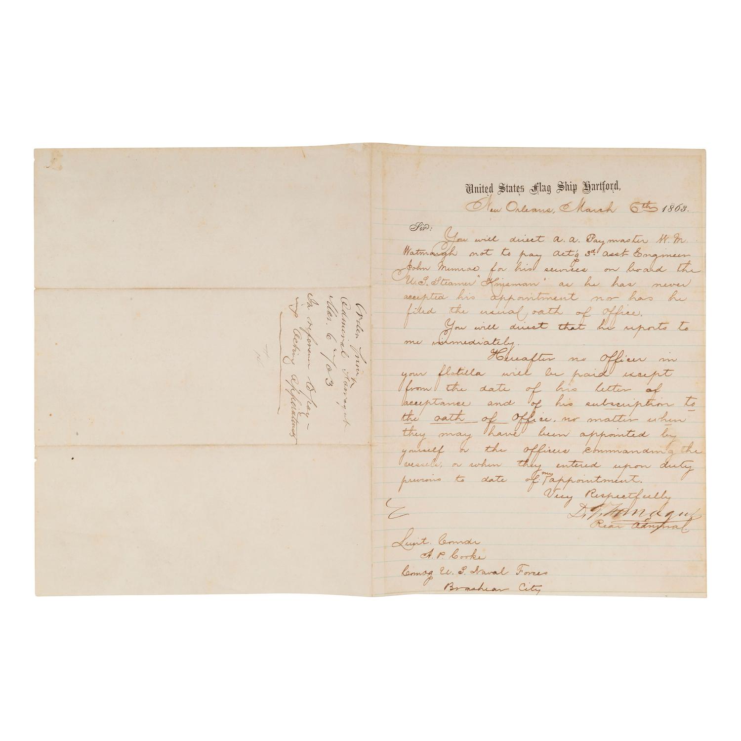 [CIVIL WAR]. A group of 3 documents with New Orleans and Louisiana interest, comprising: