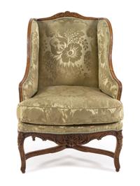 A Regence Beechwood Bergere a Oreilles Height 42 inches. — FIRST QUARTER 18TH CENTURY