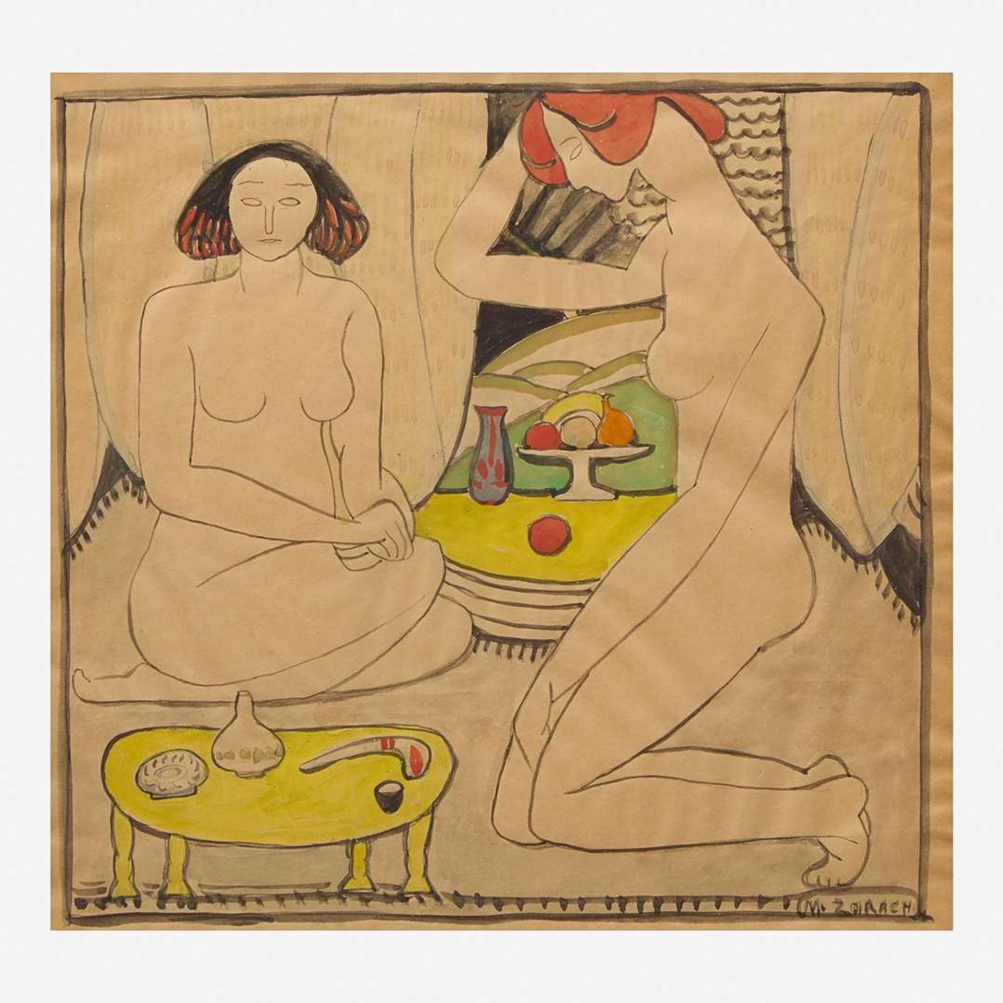 Marguerite Thompson Zorach (American, 1887-1968) Nudes and Still Life