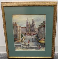 Verena Hubley, (American, 20th century), The Spanish Steps