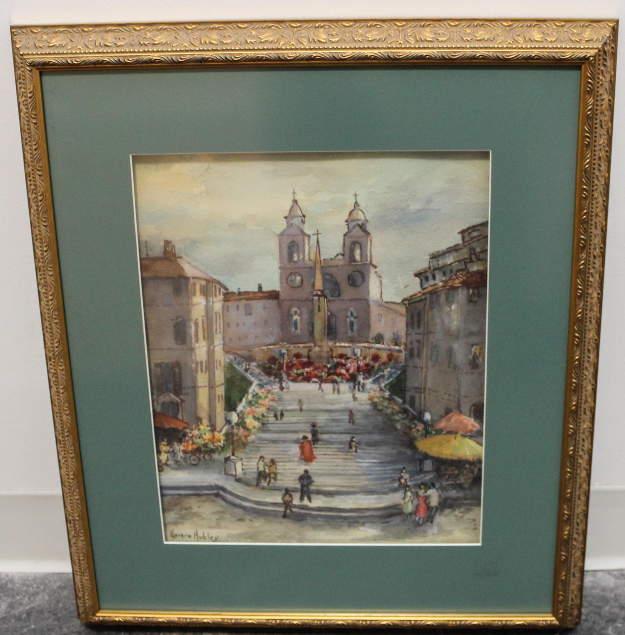 Verena Hubley, (American, 20th century), The Spanish Steps