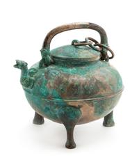 An Archaic Bronze Covered Wine Vessel, He Diameter 8 inches. — EASTERN ZHOU DYNASTY, WARRING STATE PERIOD (475-221 B.C.)