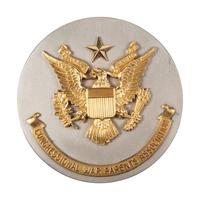 [WORLD WAR II]. A group of 3 items, highlighted by "Congressional War Parents Association" medallion presented to Ellsworth B. Buck for the loss of his son, 1st Lieutenant Orlando J. Buck.