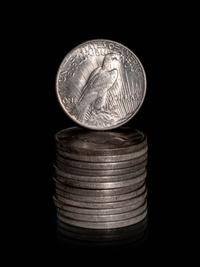 A Group of Thirteen Peace $1 Coins